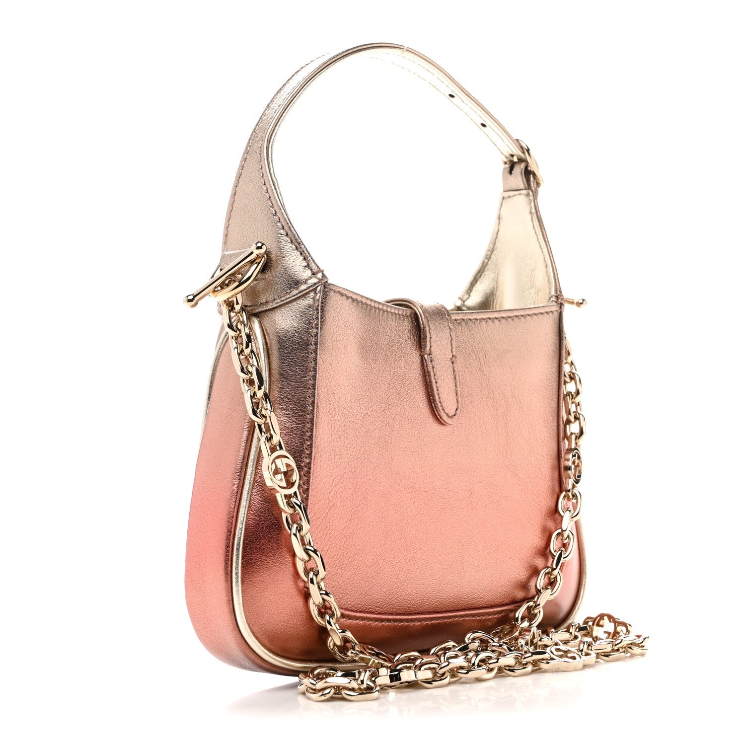 Gucci Metallic Faded Nappa Mini Jackie 1961 Copper