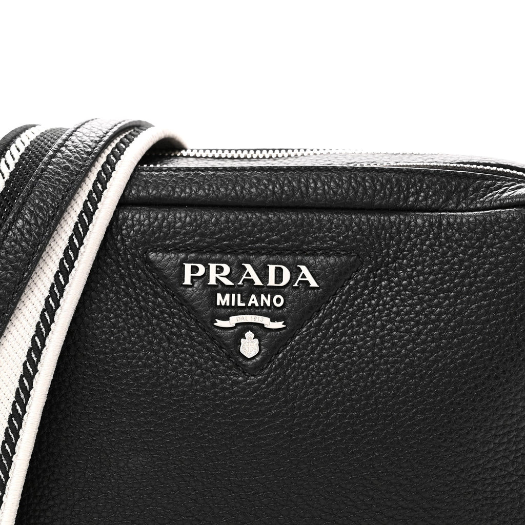Prada Vitello Daino Soft Camera Crossbody Black