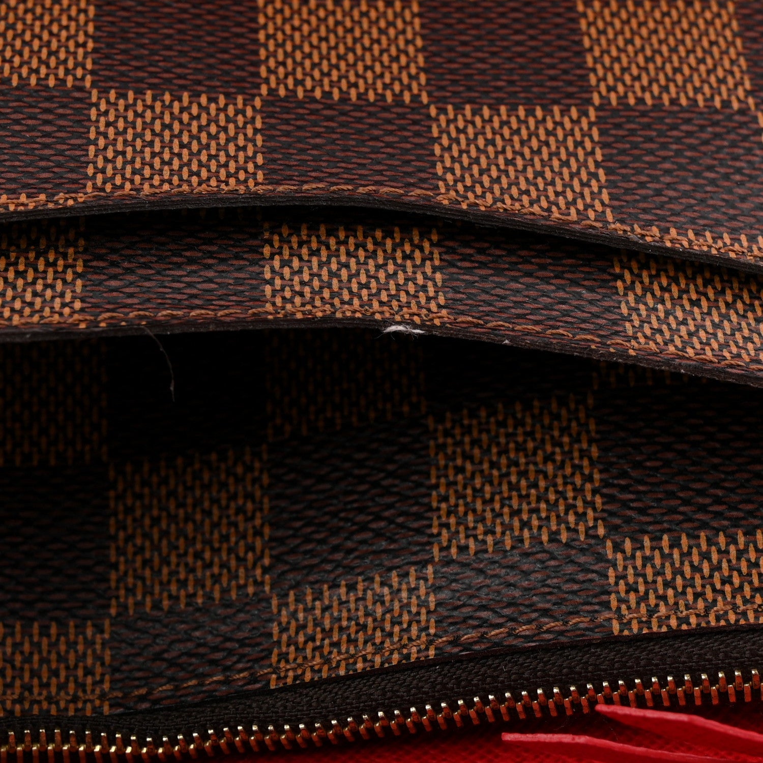 Louis Vuitton Damier Ebene Josephine Wallet Red