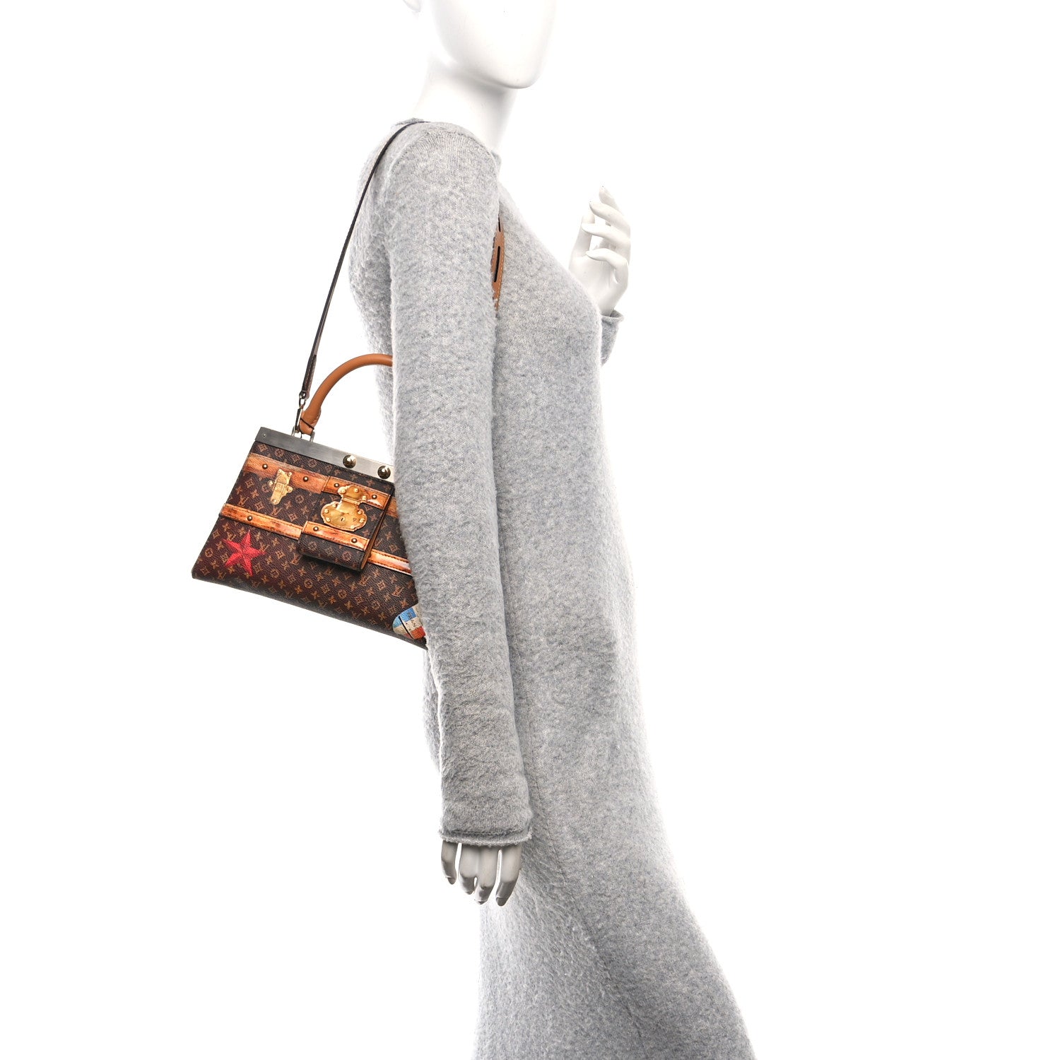 Louis Vuitton Calfskin Transformed Monogram Time Trunk Crown Frame Bag
