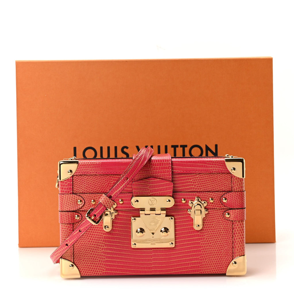 Louis Vuitton Metalic Lizard Petite Malle Pink
