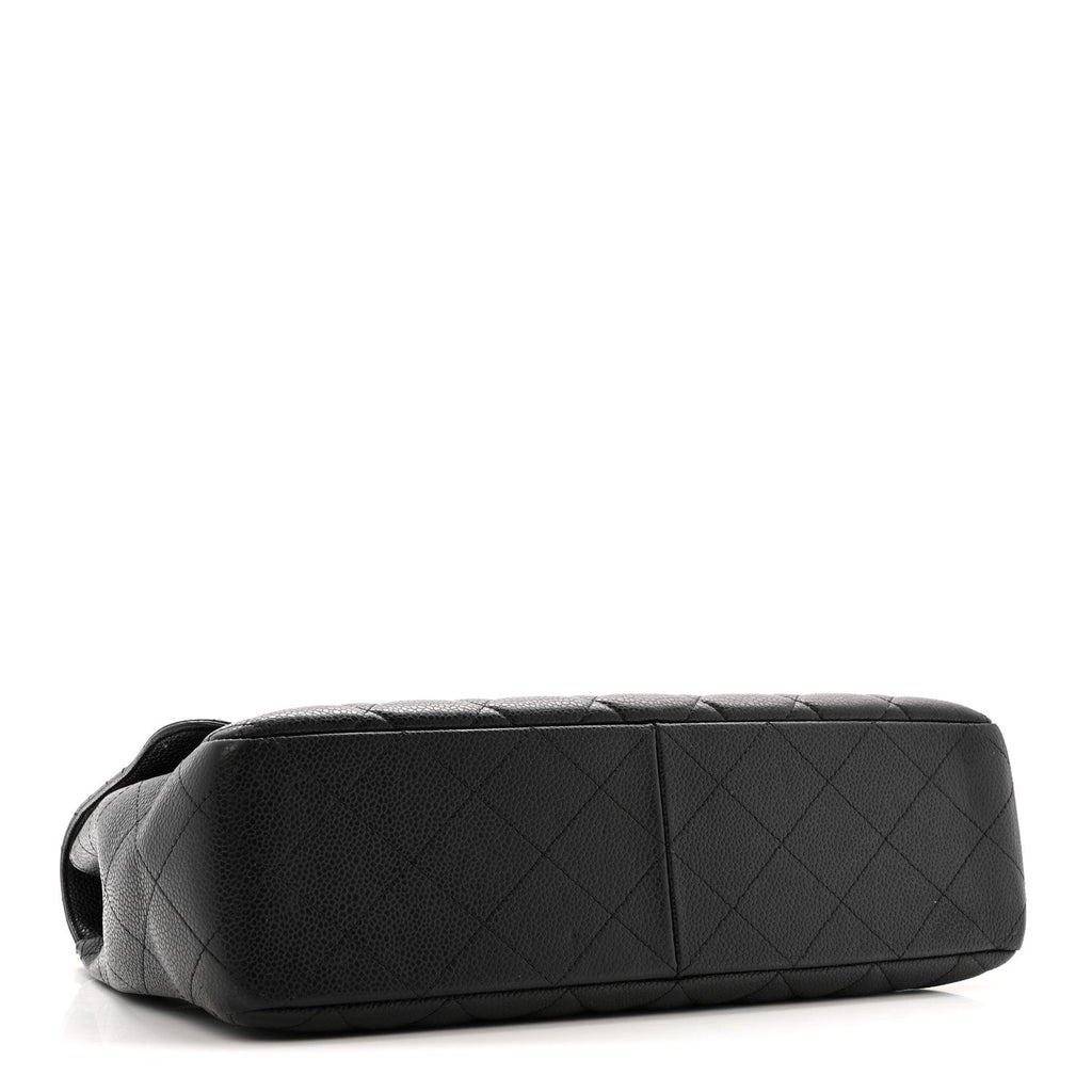 Chanel Caviar Quilted Jumbo Single Flap Black