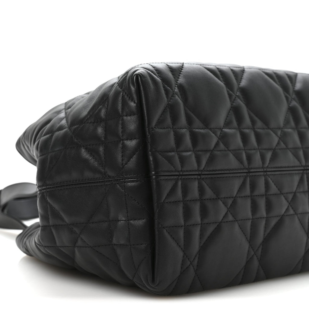 Christian Dior Calfskin Macrocannage Medium Toujours Black