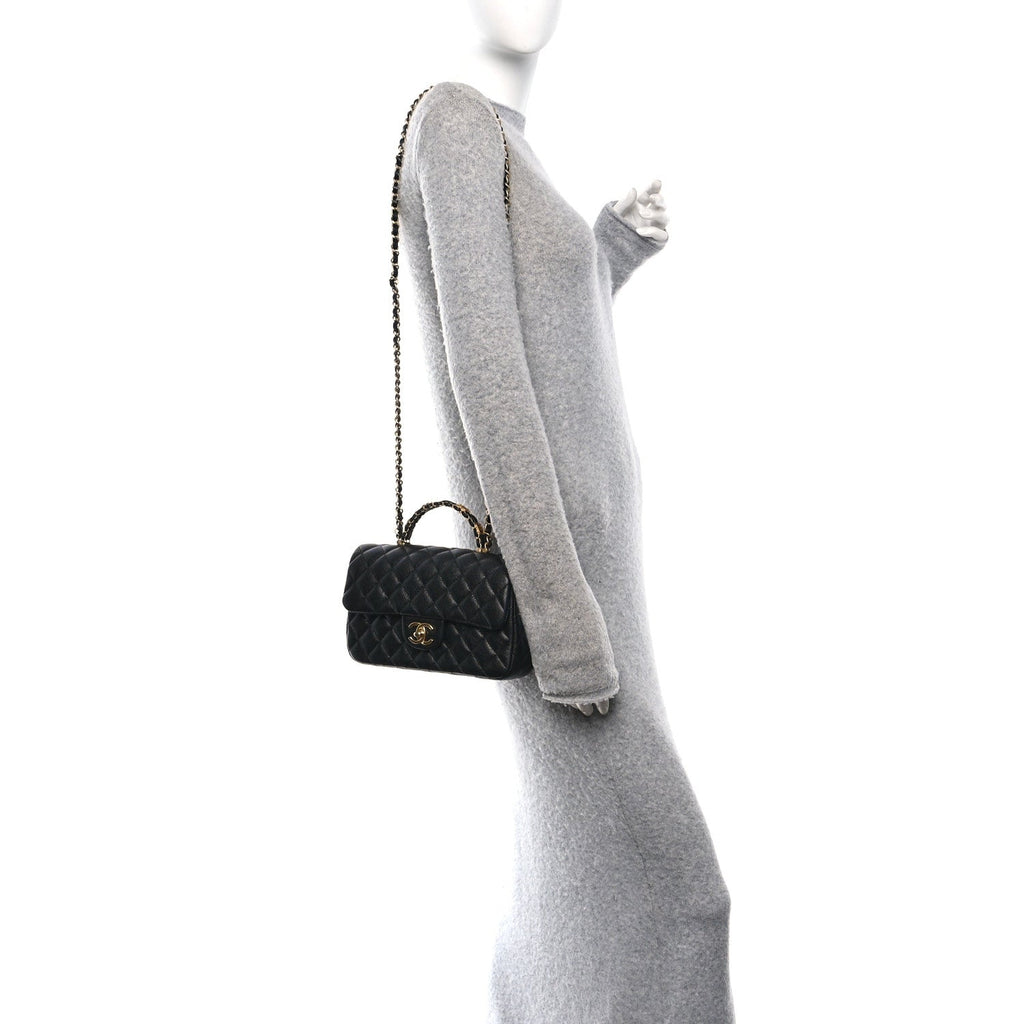 Chanel Caviar Quilted Small Handy CC Flap Black