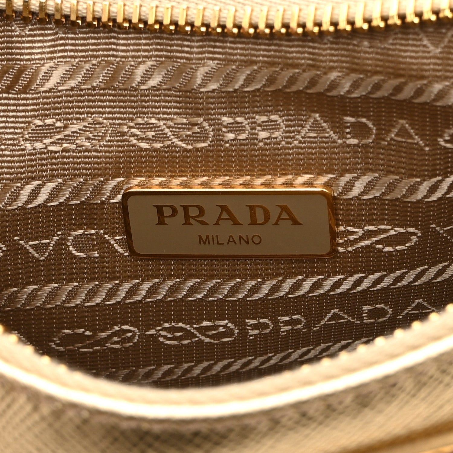 Prada Saffiano Lux Mini Re-Edition Shoulder Bag Platino