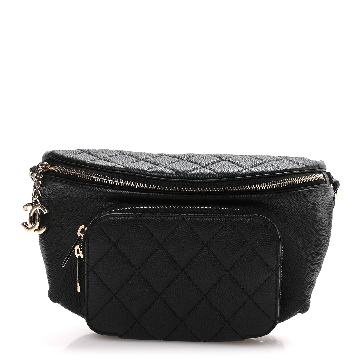 Chanel Caviar Quilted Business Affinity Waist Belt Bag Black