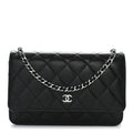 Chanel Caviar Quilted Wallet on Chain WOC Black