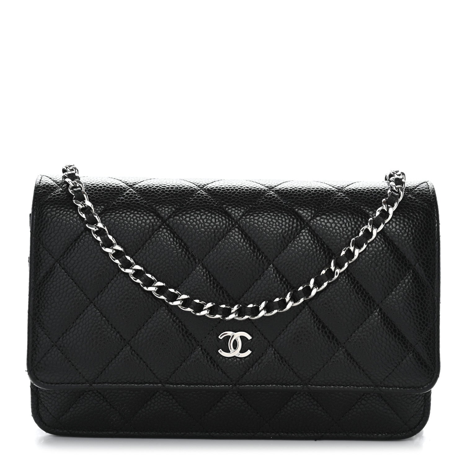 Chanel Caviar Quilted Wallet on Chain WOC Black