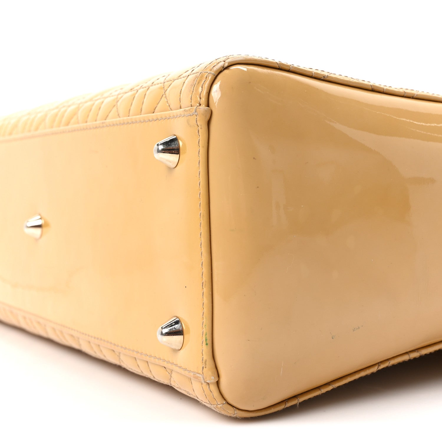 Christian Dior Patent Cannage Large Lady Dior Beige