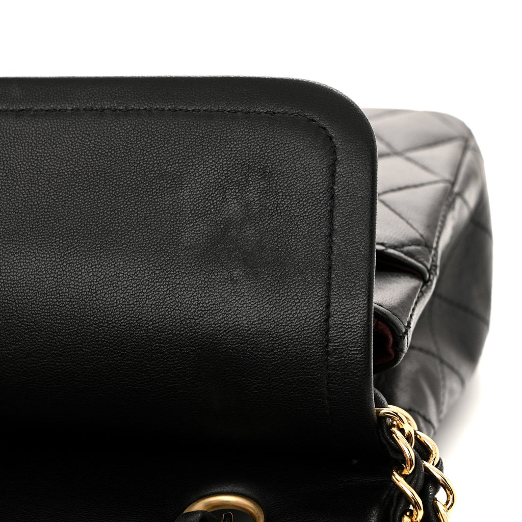 Chanel Lambskin Quilted Medium Double Flap Black