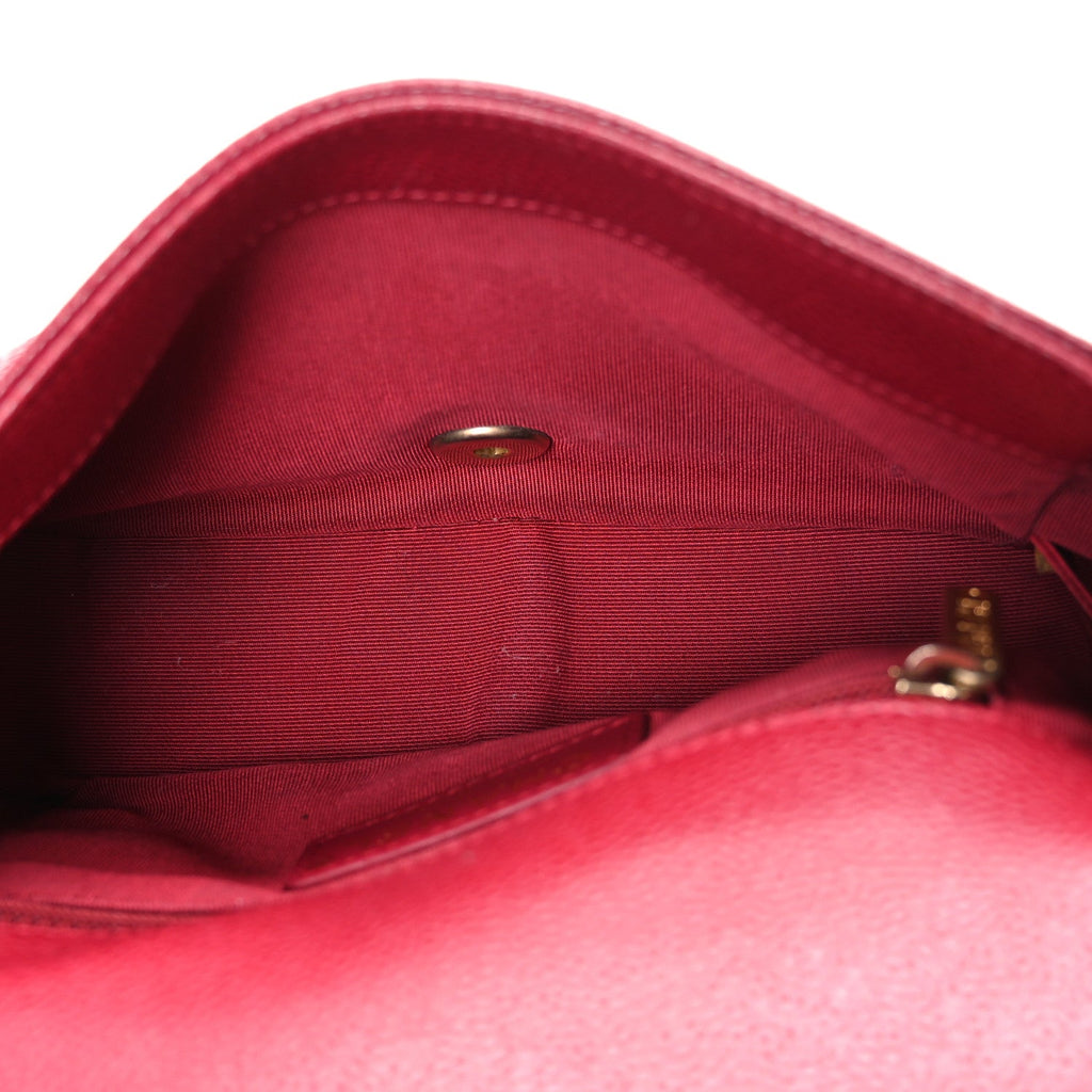 Chanel Caviar Mini Carry Around Flap Bag Red