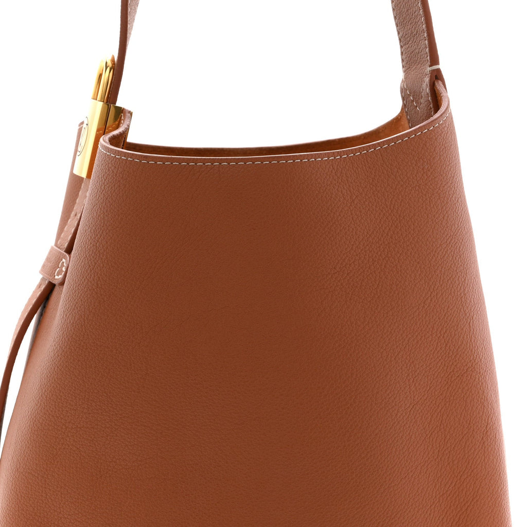 Louis Vuitton Grained Calfskin Low Key Hobo PM Cognac