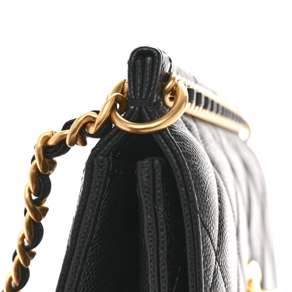 Chanel Caviar Quilted Small Chain Frame Flap Black