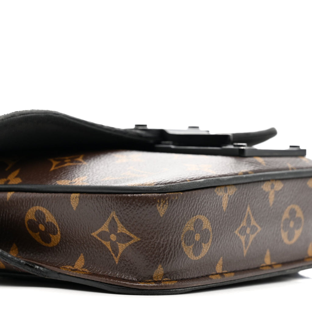 Louis Vuitton Monogram Macassar S Lock Messenger