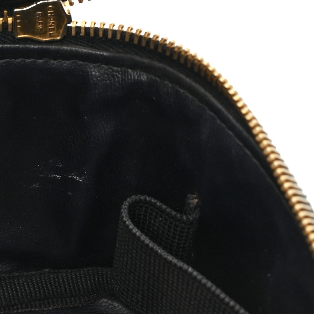 Chanel Caviar CC Vanity Cosmetic Case Black