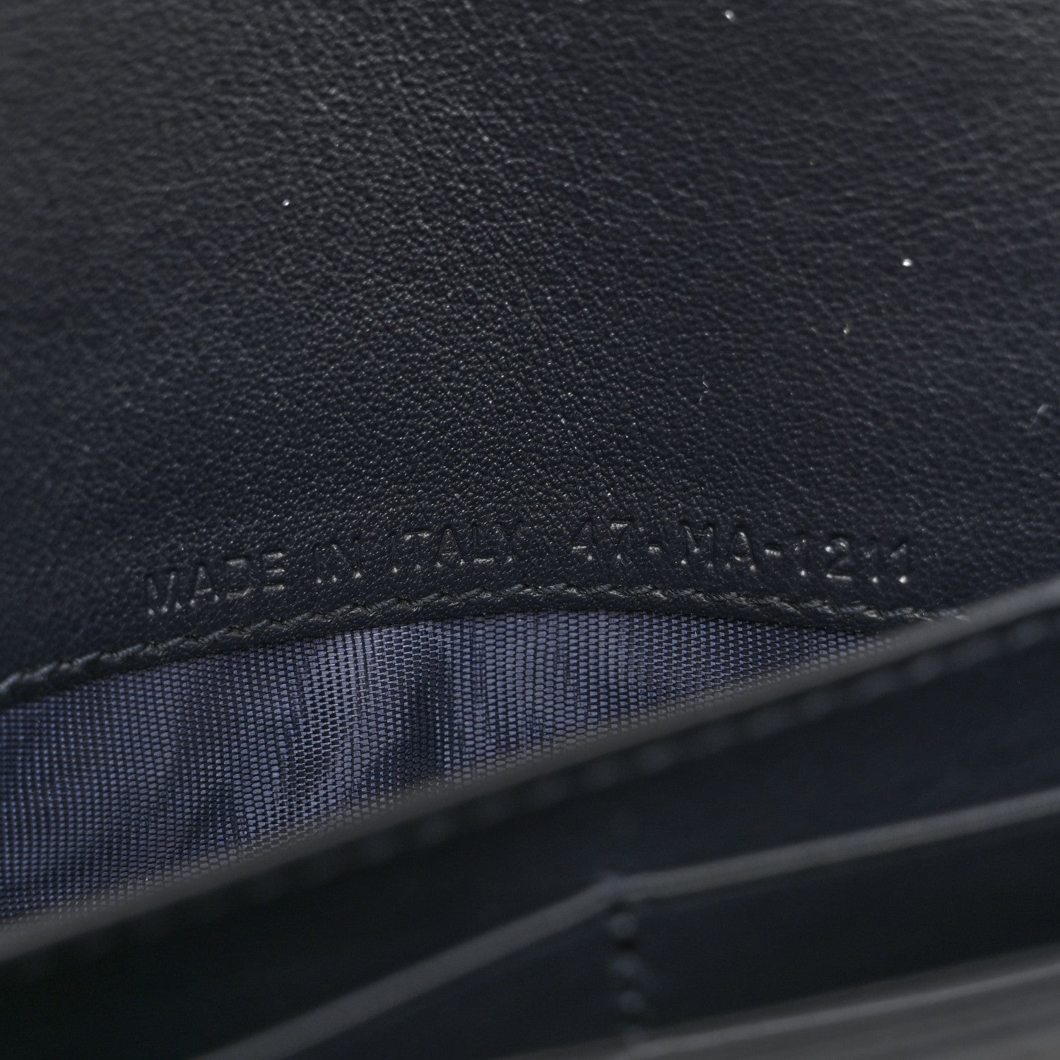 Christian Dior Oblique Saddle Chain Long Wallet Blue