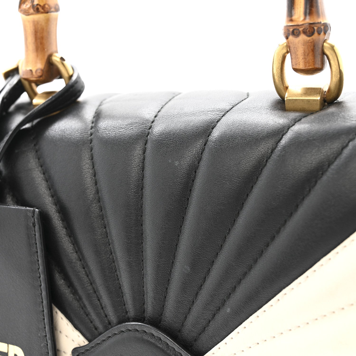 Gucci Calfskin Bamboo Trapuntata Queen Margaret Backpack Mystic White Black