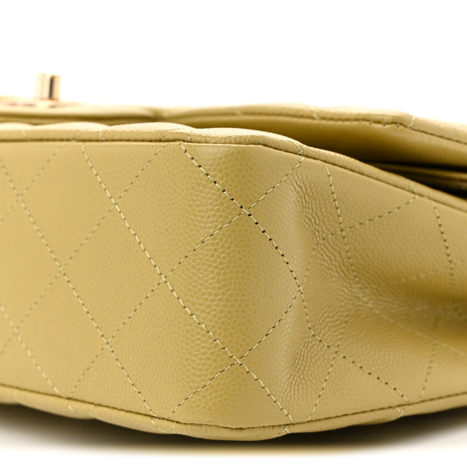 Chanel Caviar Quilted Medium Double Flap Light Green