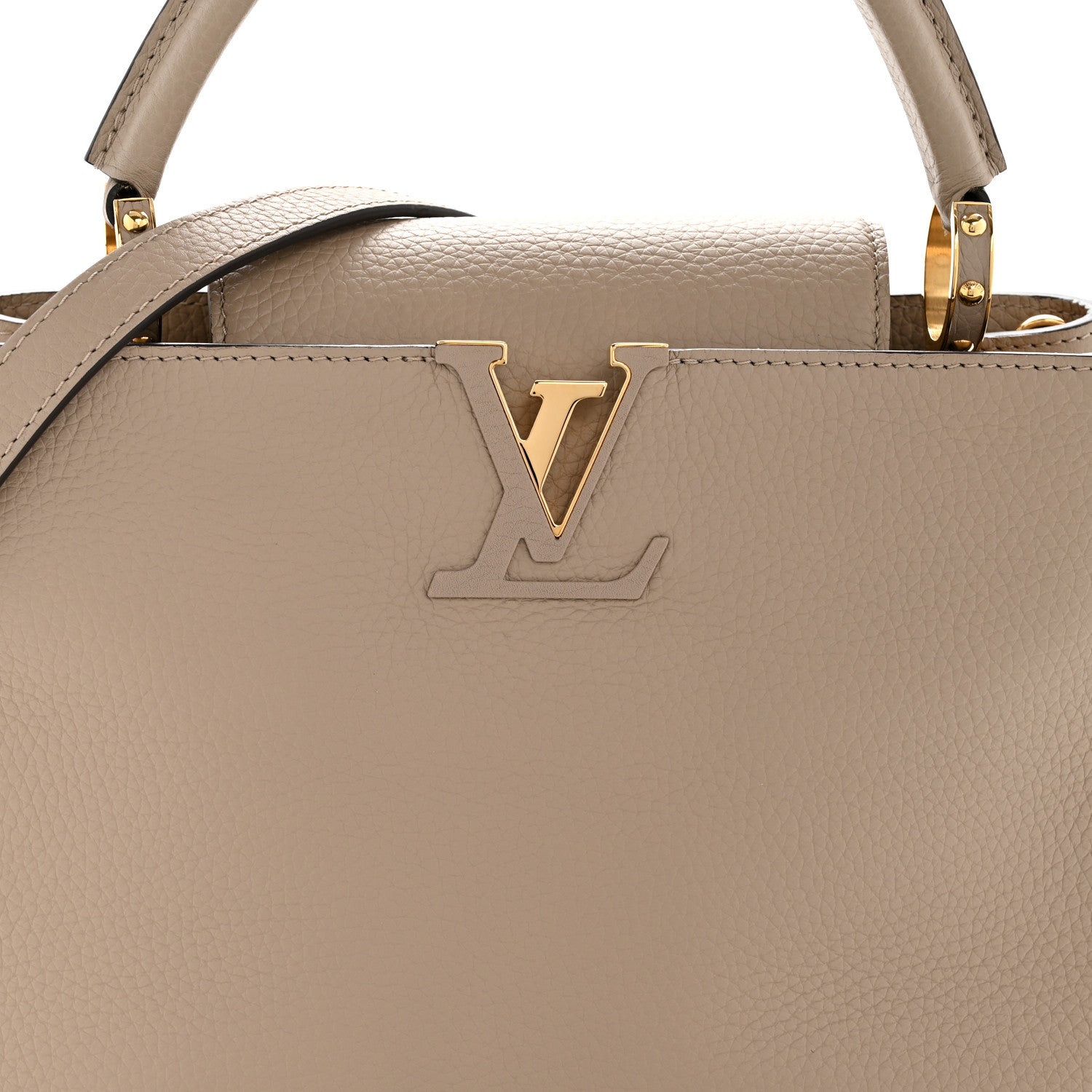 Louis Vuitton Taurillon Capucines PM Galet