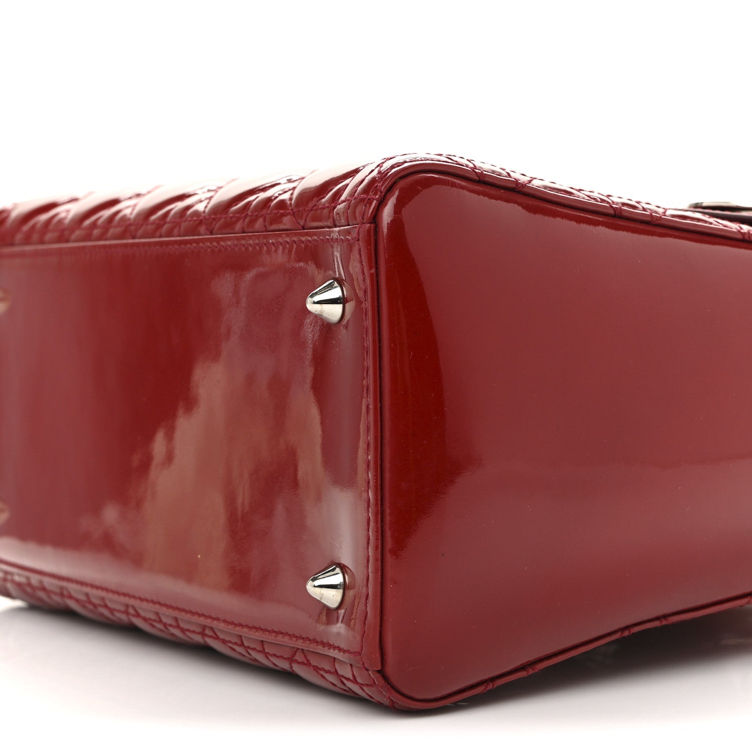 Christian Dior Patent Cannage Medium Lady Dior Red