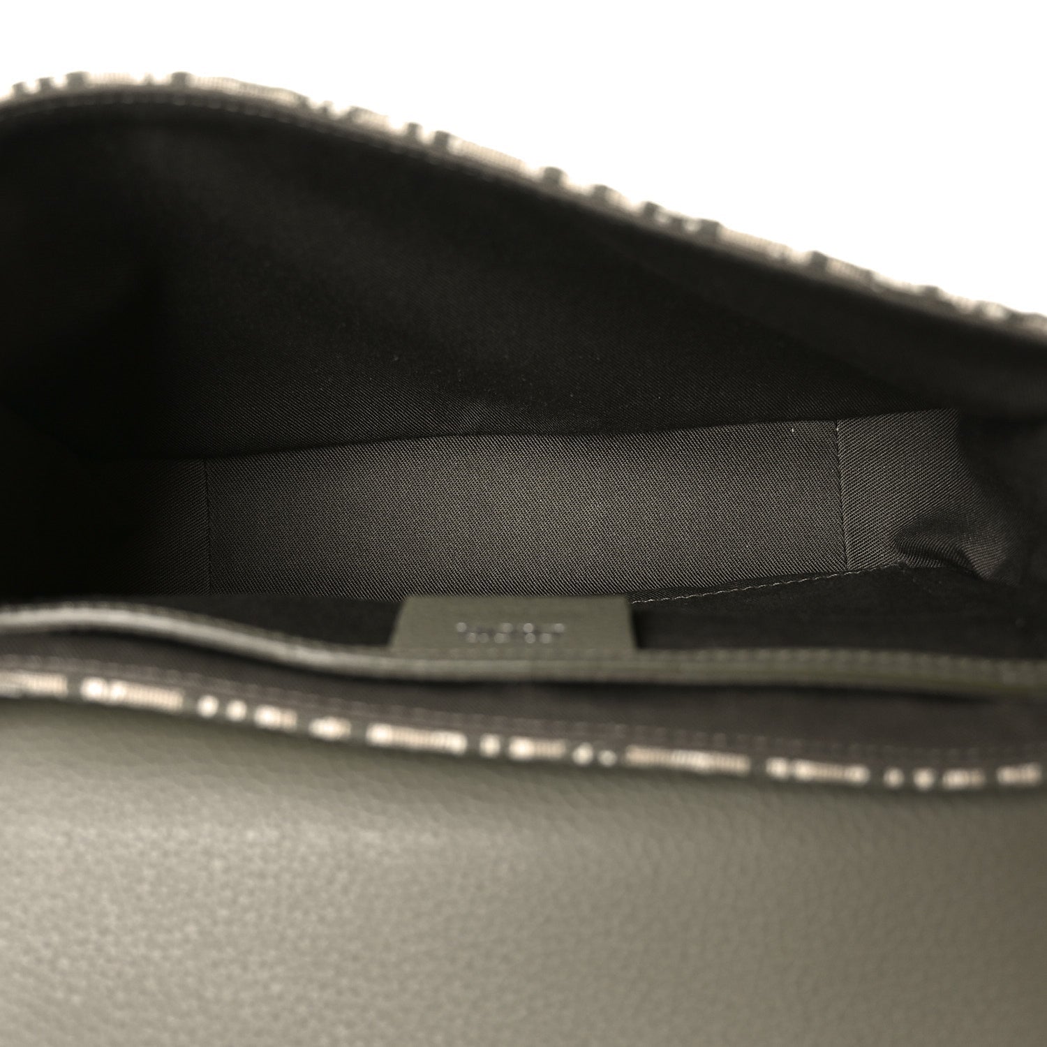 Christian Dior Oblique Jacquard Grained Calfskin Small Saddle Messenger Bag With Flap Green