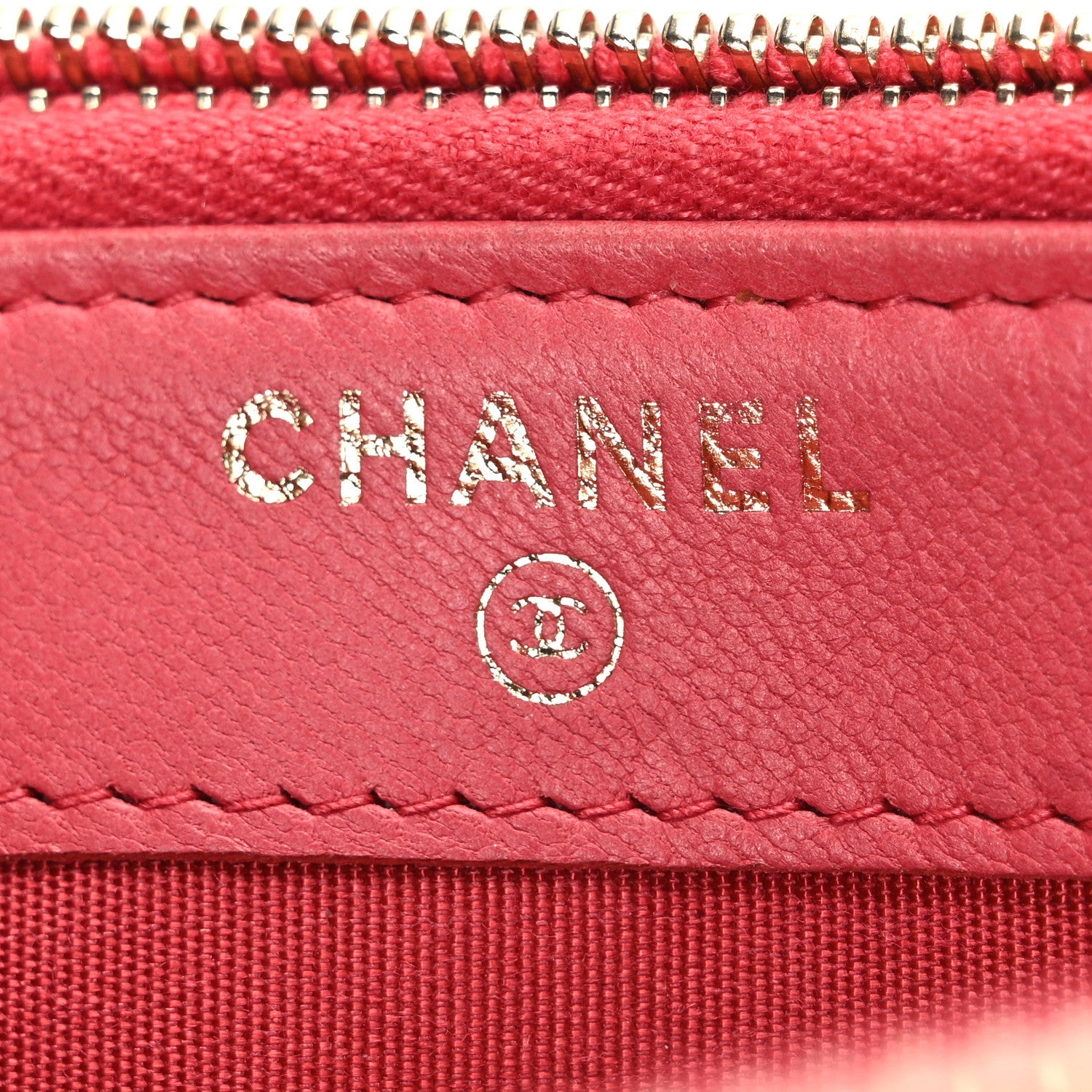 Chanel Lambskin Quilted Small Clutch With Chain Pink