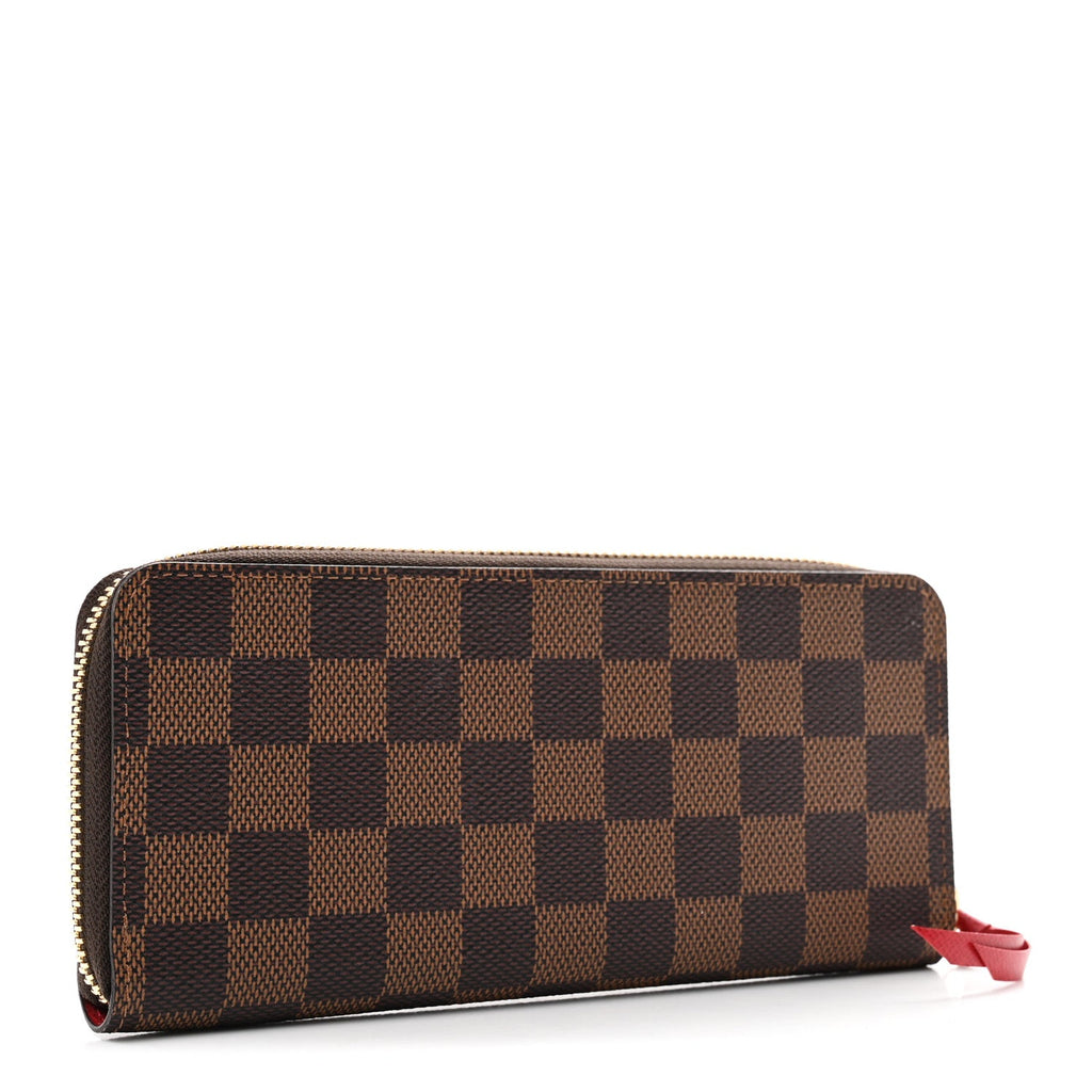 Louis Vuitton Damier Ebene Clemence Wallet Cherry