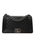 Chanel Caviar Quilted Medium Boy Flap Black