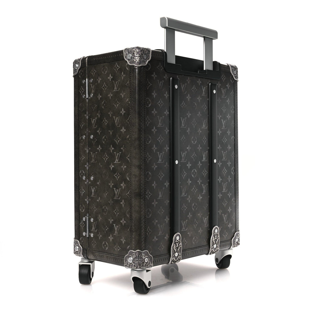 Louis Vuitton Brushed Monogram Rolling Trunk Black