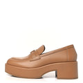 Calfskin CC Platform Loafers 39.5 Beige