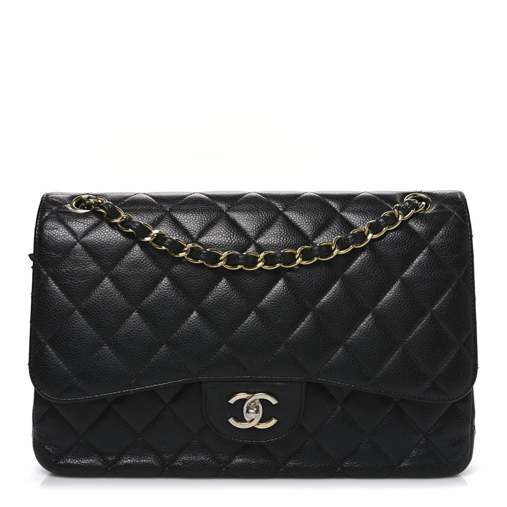 Chanel Caviar Quilted Jumbo Double Flap Black
