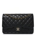 Chanel Caviar Quilted Jumbo Double Flap Black