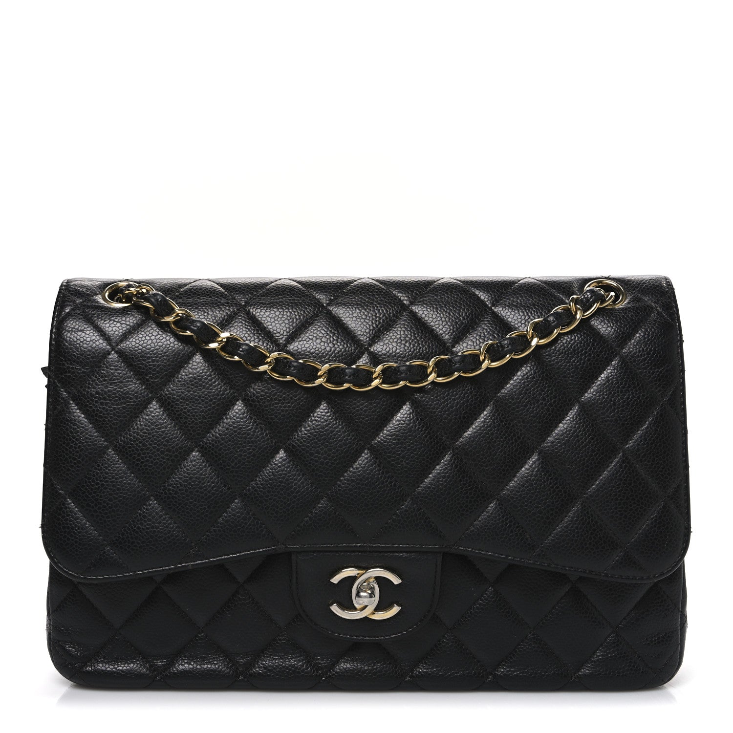 Chanel Caviar Quilted Jumbo Double Flap Black