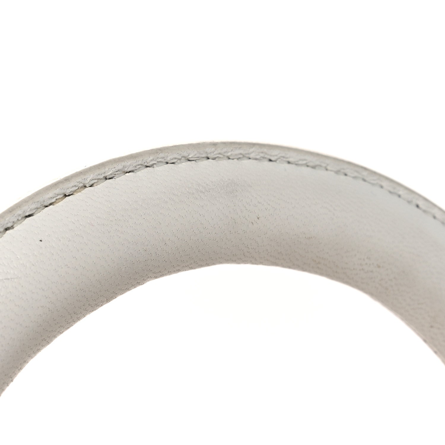 Chanel Lambskin Quilted Small Circular Handle Bag White