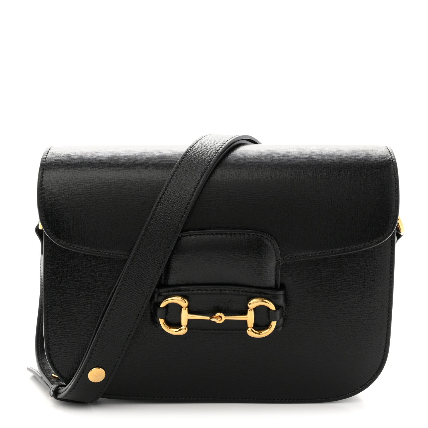 Gucci Azalea Calfskin Horsebit 1955 Shoulder Bag Black