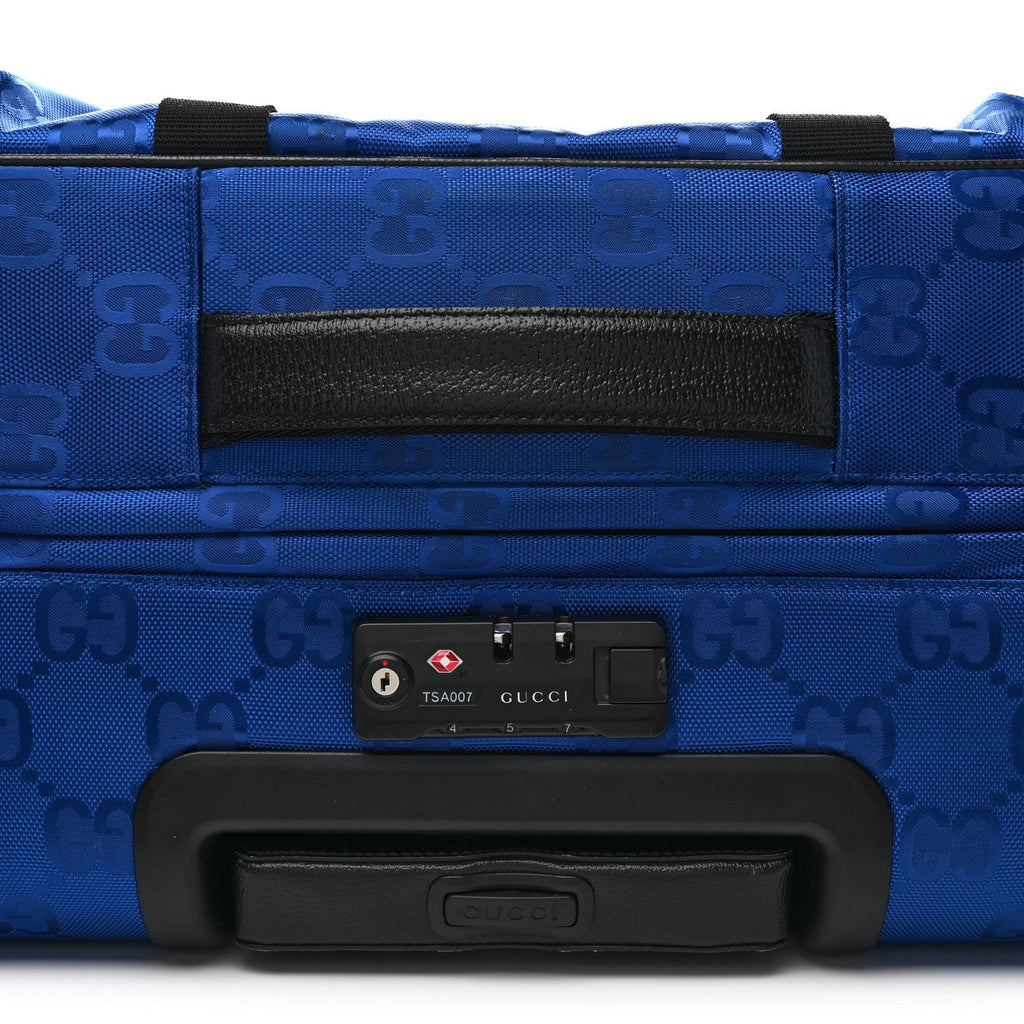 Gucci Econyl Nylon Monogram Off The Grid Suitcase Guilted Blue Black