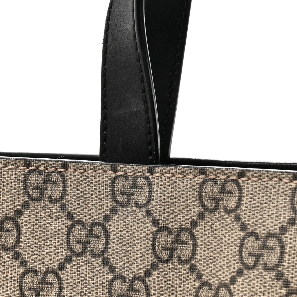 Gucci Soft GG Supreme Monogram Web Vertical Tote Black