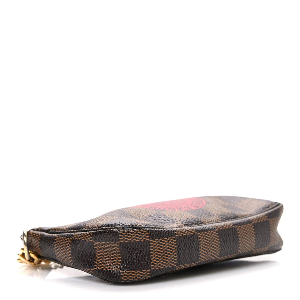 Louis Vuitton Damier Ebene Complice Trunks and Bags Mini Pochette Accessories Red