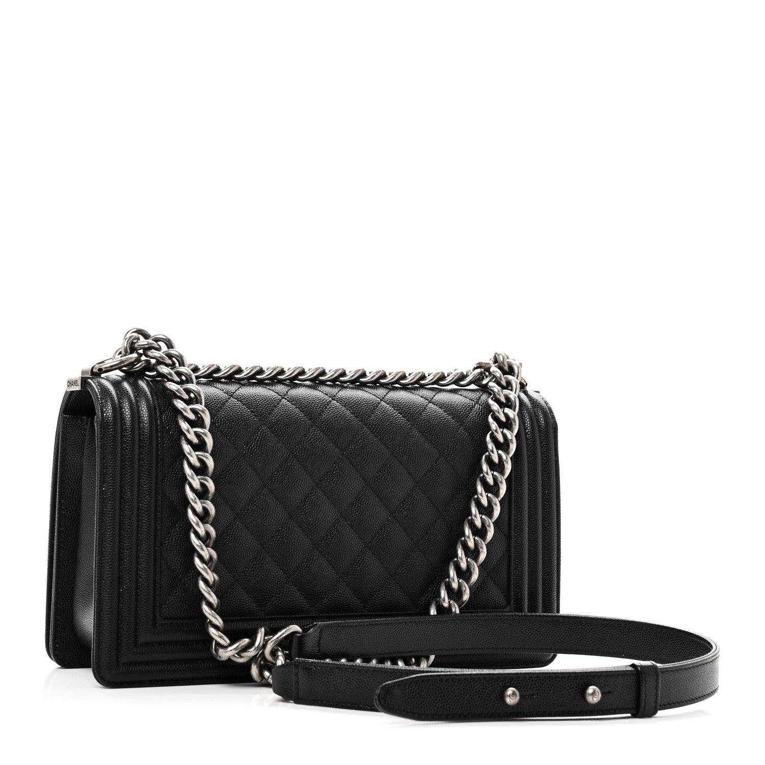 Chanel Caviar Quilted Medium Boy Flap Black