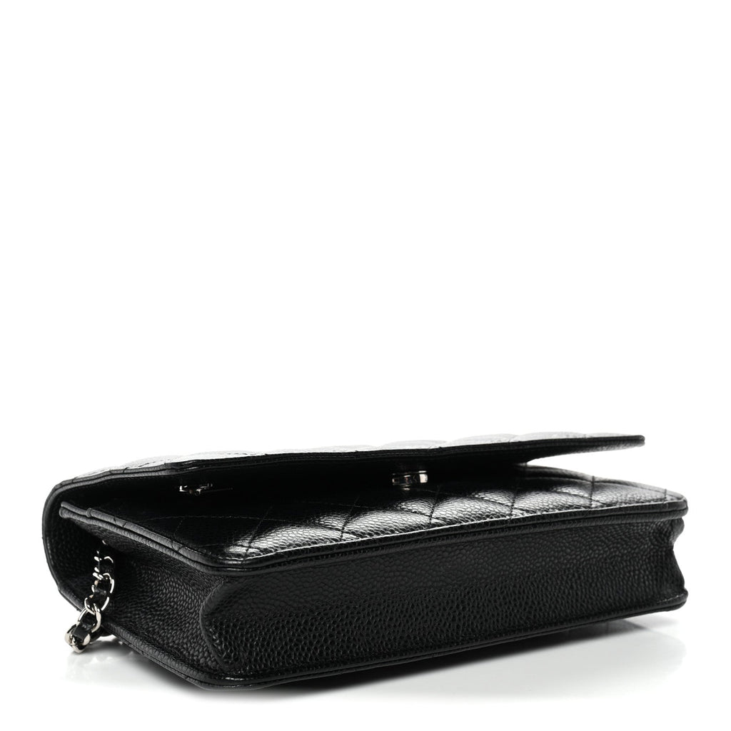 Chanel Caviar Quilted Wallet On Chain WOC Black