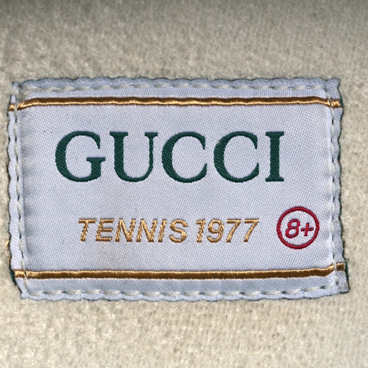 Gucci New Denim GG Monogram Mens 1977 Tennis Slip On Sneakers 8.5 Blue Tea Mystic White
