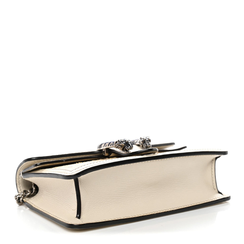 Gucci Snakeskin Azalea Calfskin Enamel Super Mini Dionysus Shoulder Bag New Rock White Electric Blue