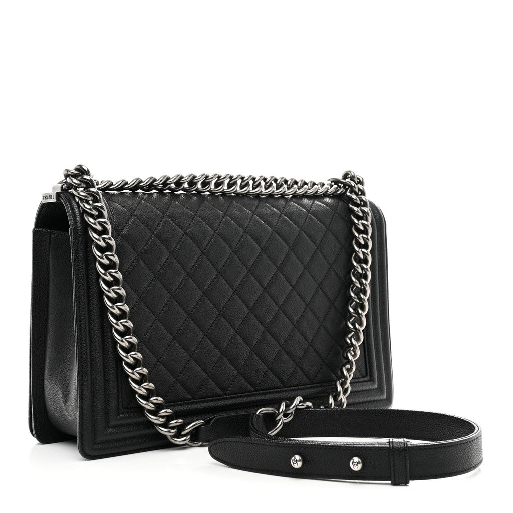 Chanel Caviar Quilted New Medium Boy Flap Black