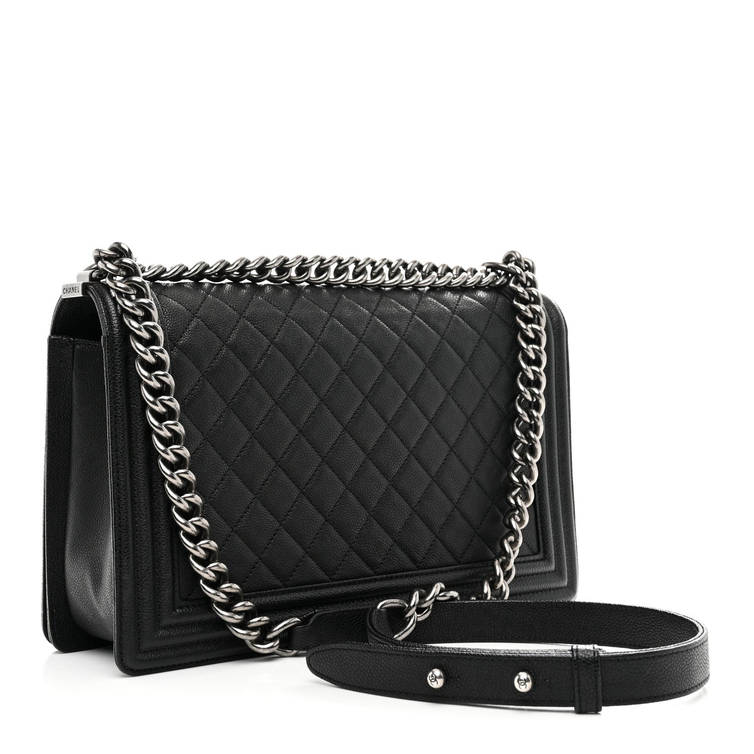 Chanel Caviar Quilted New Medium Boy Flap Black