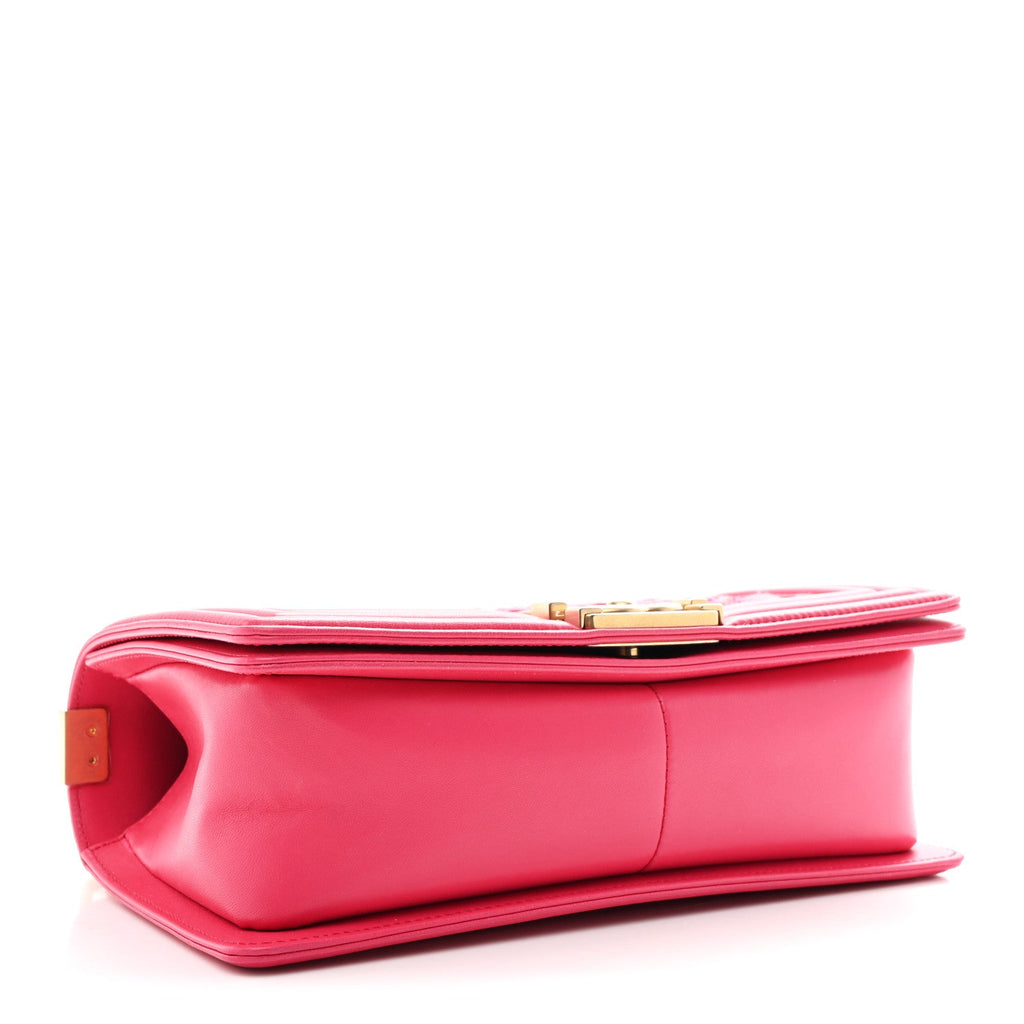 Chanel Lambskin Tweed Medium Boy Flap Fuchsia