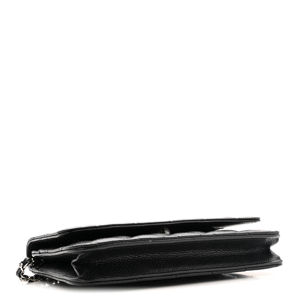 Chanel Caviar Quilted Wallet on Chain WOC Black