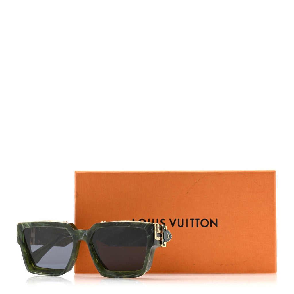 Louis Vuitton Acetate 1.1 Millionaires Z1167E Sunglasses Green Marble