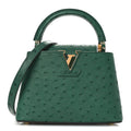 Louis Vuitton Ostrich Capucines Mini Mint