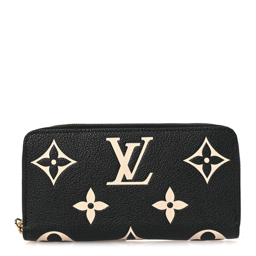 Louis Vuitton Empreinte Monogram Giant Zippy Wallet Black Beige
