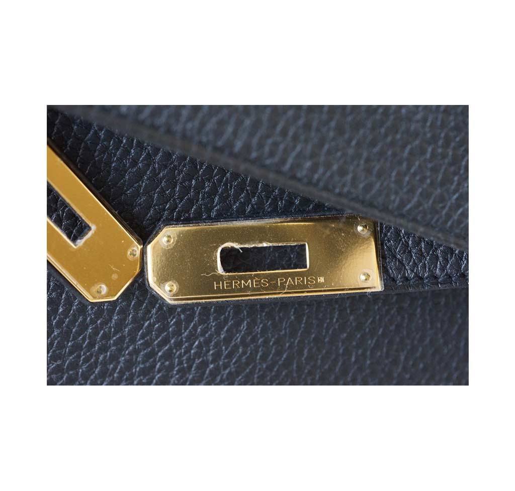 Hermès Kelly 32 Black Bag Togo GHW